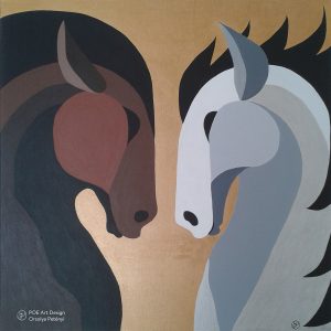 Horse, original acrylic painting 100x100cm