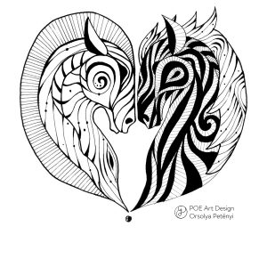 Lovas szerelem - Horse love art print