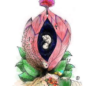 Anyatermészet - Mother nature color art print